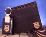 Personalized Wallet Couple Set + Keychain and Pen